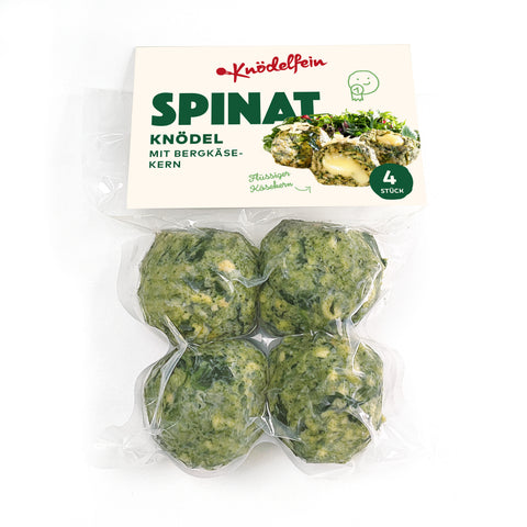 4 Spinat-Knödel mit Bergkäsekern