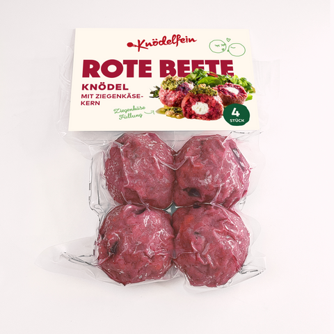 4 Rote-Beete-Knödel mit Ziegenkäsekern