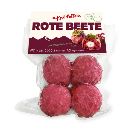 4 Rote-Beete-Knödel mit Ziegenkäsekern