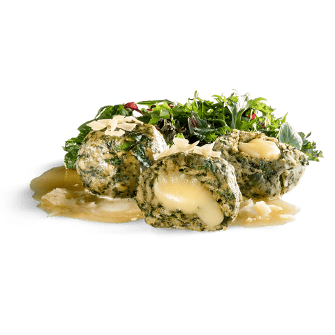 20 Spinat-Knödel mit Bergkäsekern